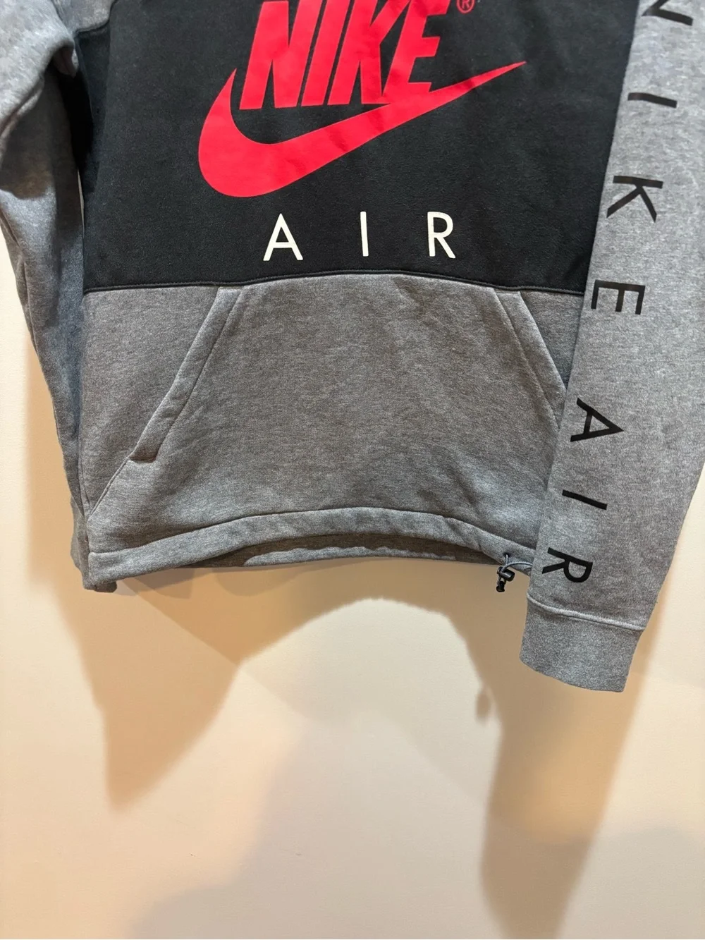 Nike Gray and Red Half-Zip Pullover Sweatshirt Like New